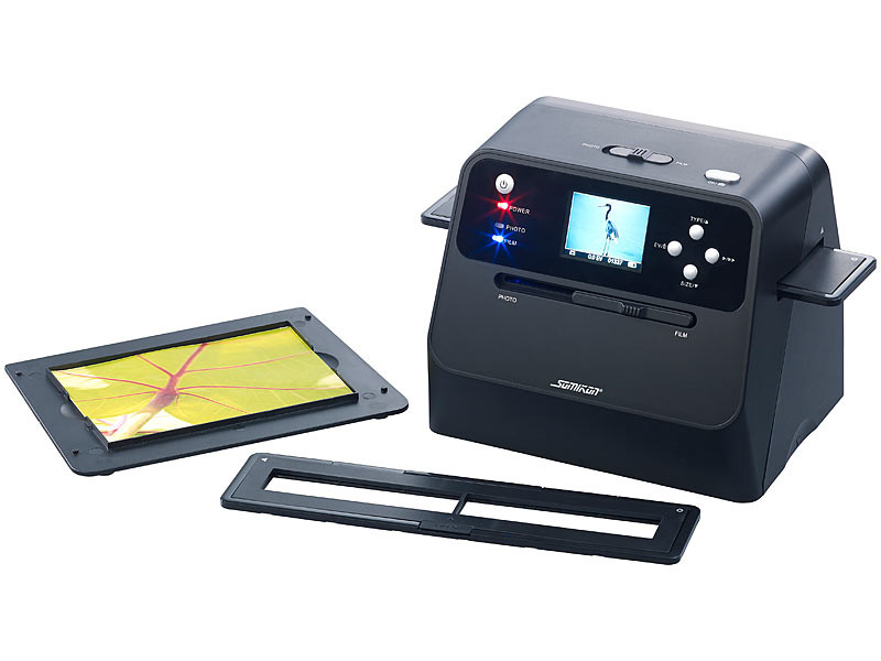 Somikon Scanner autonome pour photos diapositives et négatifs avec capteur 14 Mpx et écran LCD SD-1600