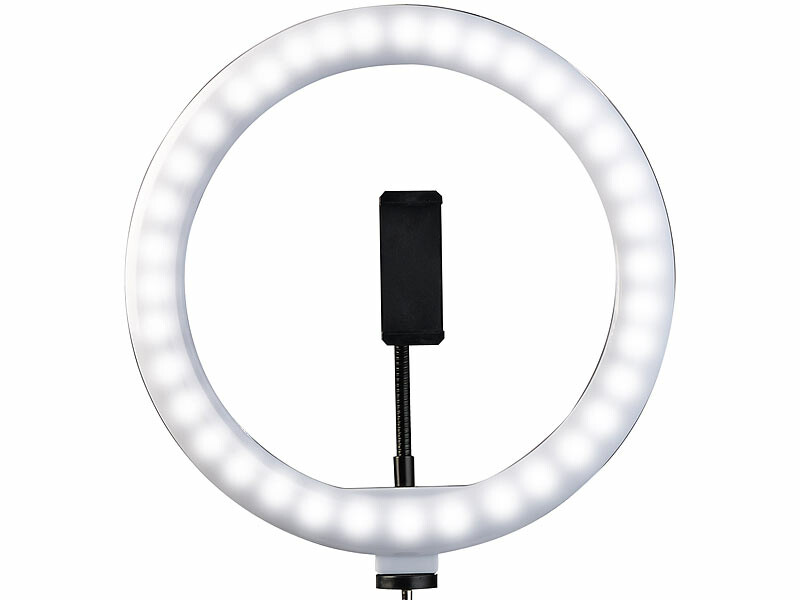 Anneau lumineux multicolore pour selfie 26 cm - Trépied, support pour  téléphone avec prise USB - PartyFunLights