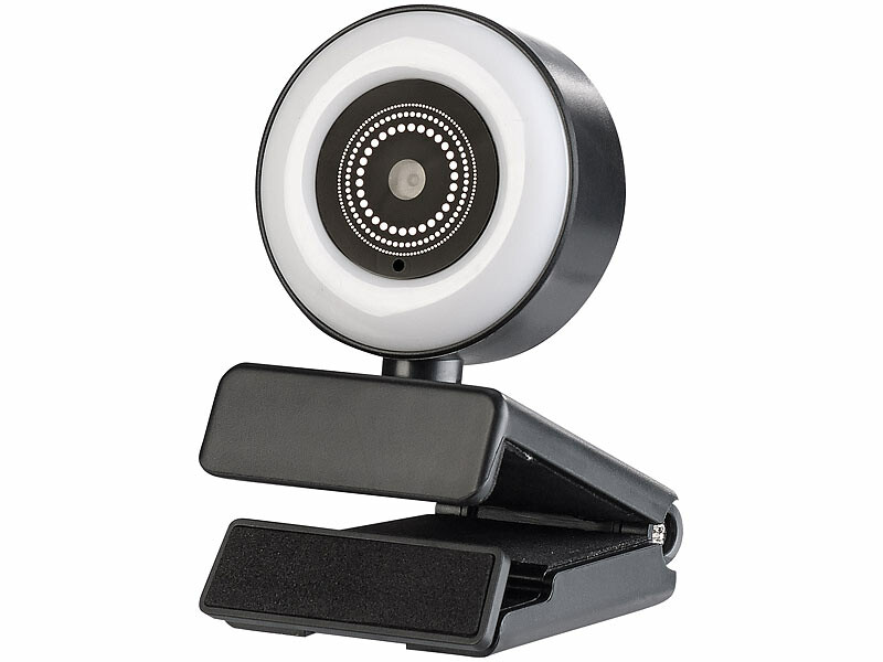 Webcam USB Full HD avec autofocus, double micro intégré et anneau  d'éclairage