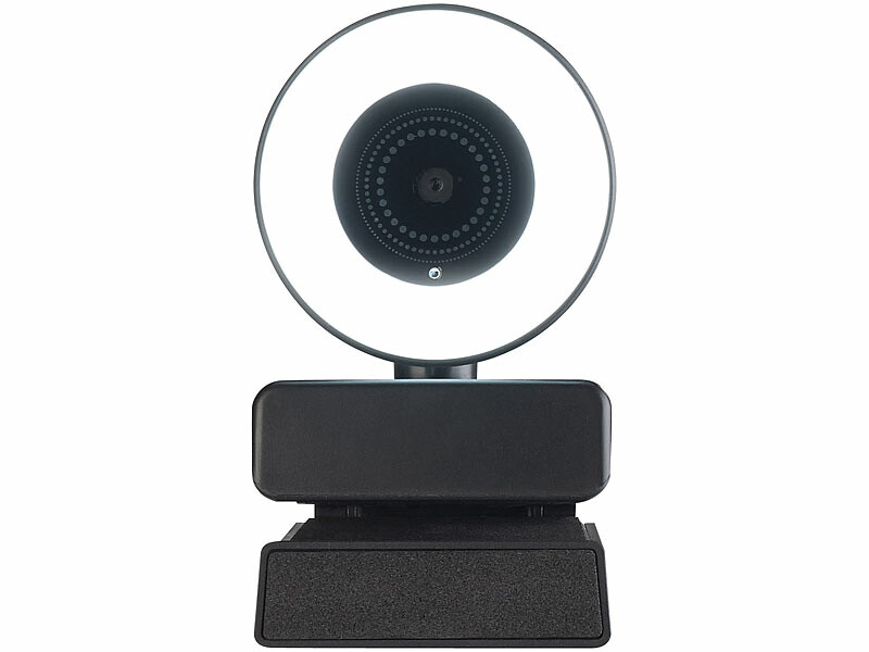 Webcam USB Full HD avec autofocus, double micro intégré et anneau  d'éclairage