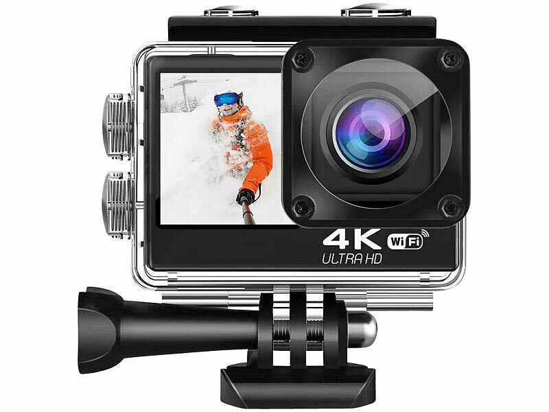 Caméra sport HD avec boîtier étanche jusqu'à 30 m et fonction webcam  DV-1212 V2