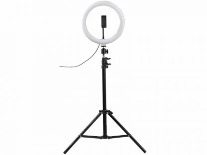 Anneau lumineux LED Ø 26 cm avec support pour smartphone et trépied (Reconditionné) – Image 2