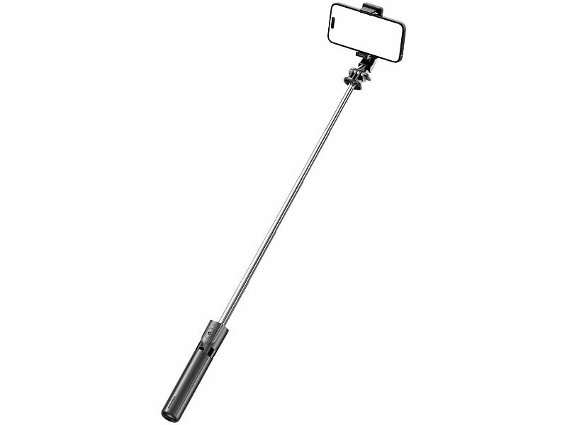 Perche Télescopique Selfie BigBen - Avec Déclencheur Photo - Extension Jusqu'à 75 Cm - Compatible Smartphones