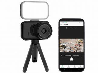 Caméra time-lapse 4K connectée avec éclairage LED (Reconditionné)
