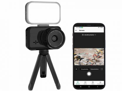 Caméra time-lapse 4K connectée avec éclairage LED (Reconditionné)