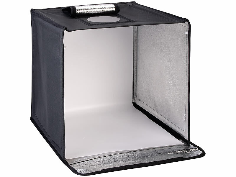 Studio photo pliable avec éclairage LED CCT - 62 x 62 x 62 cm