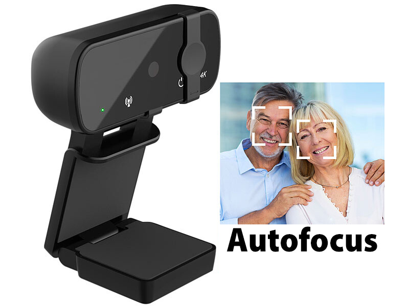 Webcam USB 4K autofocus avec cache (Reconditionné)
