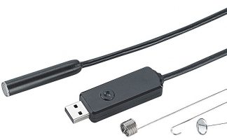 Caméra endoscopique USB étanche à LED & câble renforcé - 15 m
