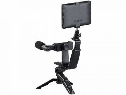 Kit de vlogging avec lampe LED, microphone, trépied et support pour smartphone (Reconditionné) – Image 6