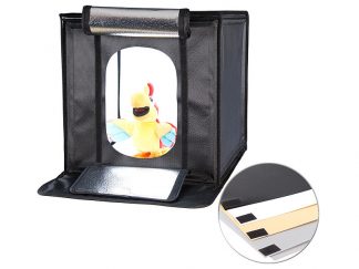 Studio photo professionnel 40 x 40 cm à éclairage LED 40 W / 2400 lm