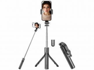 Trépied smartphone et perche à selfie 67 cm avec déclencheur à distance