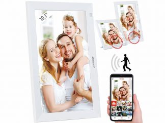 Cadre photo numérique connecté DF-900 avec écran tactile 10,1" - coloris blanc