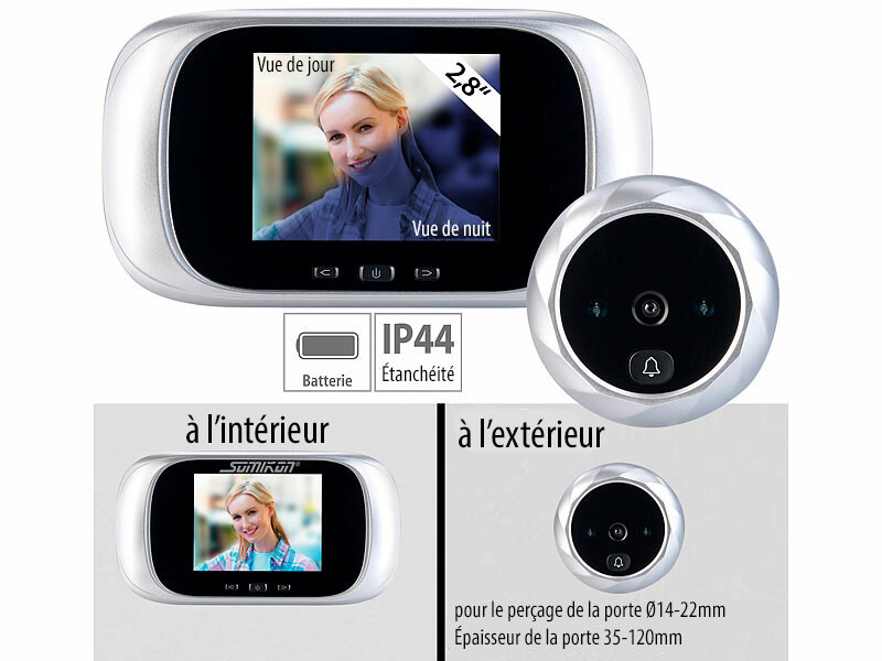 Caméra judas numérique à vision nocturne avec écran couleur (Reconditionné) – Image 2